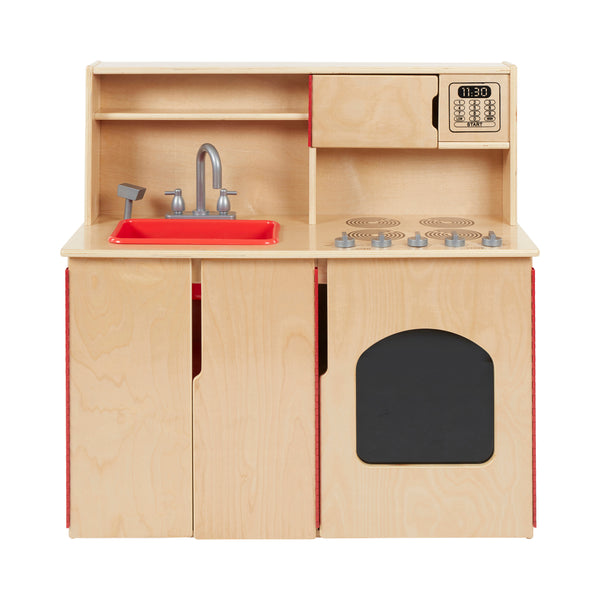 Chef's Station Kids Wooden Pretend Kitchen Playset