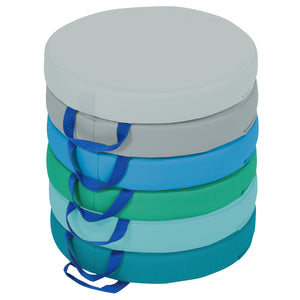 Round Floor Cushions with Handles, 6-Piece