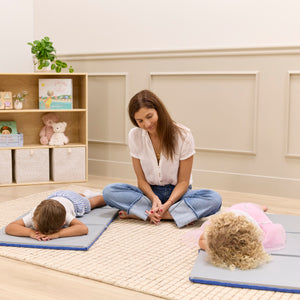 Foldaway Basics Nap Mats, 3-Fold, 1in, 5-Pack