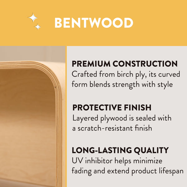 Bentwood Kids Table and Chairs Set, 5-Piece