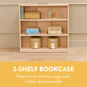 3-Shelf Adjustable Bookshelf, 36" H