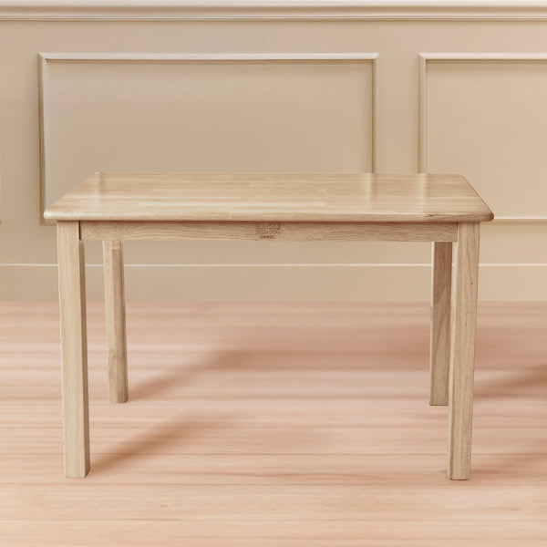 Kids Rectangular Wood Table and 12in Chair Set, 24in x 36in, 3-Piece