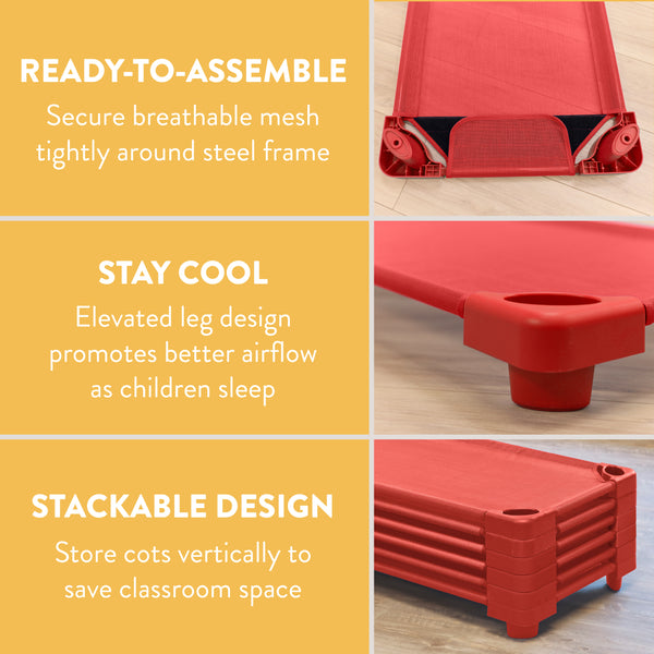 Sleepline Stackable Cot, RTA, 6-Pack