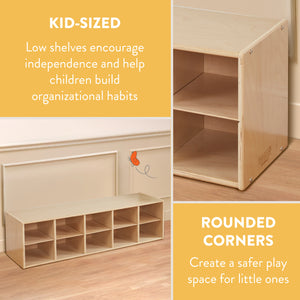 Sleekline 10-Compartment Cubby Storage Cabinet, 2x5