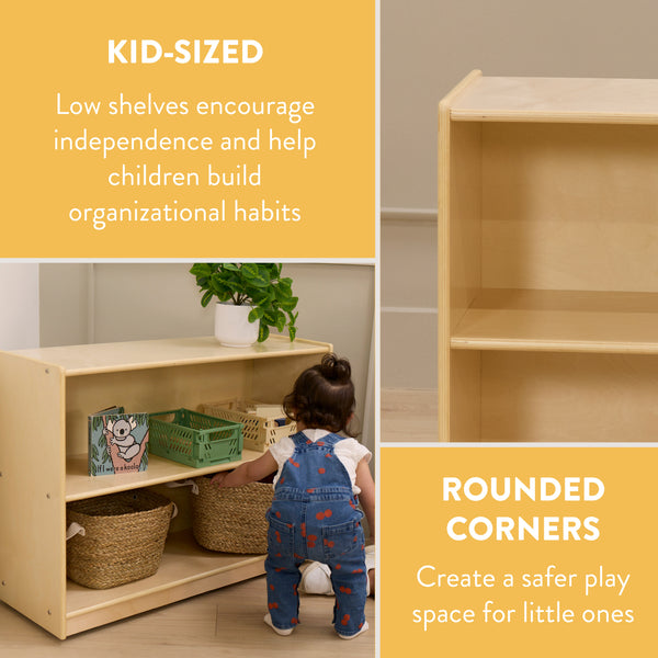 2-Shelf Mobile Storage Cabinet