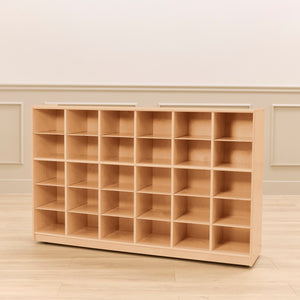 30-Compartment Mobile Cubby Storage Cabinet, 5x6
