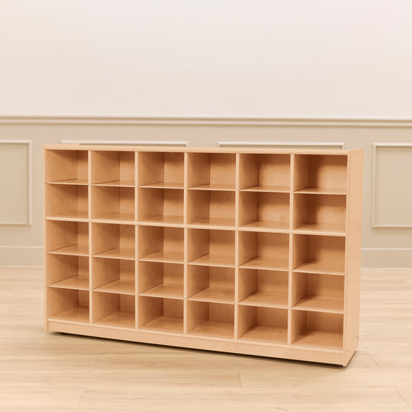 30-Compartment Mobile Cubby Storage Cabinet, 5x6