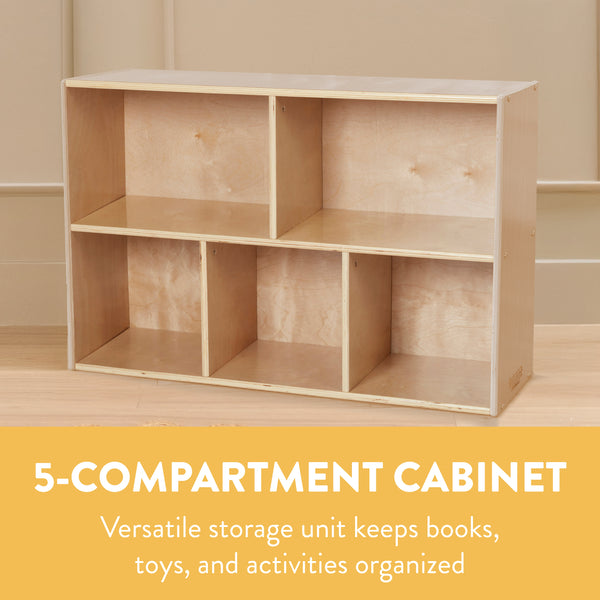 Sleekline 5-Compartment Storage Cabinet, Starter