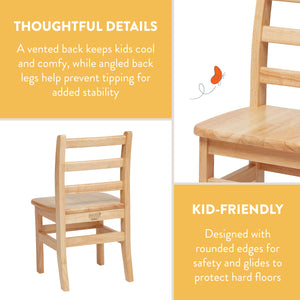 Wooden Ladderback Chairs, 2-Pack