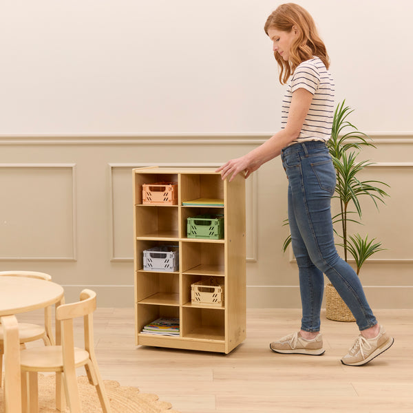 10-Compartment Mobile Cubby Storage Cabinet, 5x2