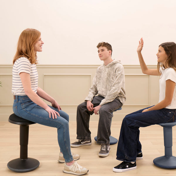 Adjustable Height Wobble Stool with Padded Cushion