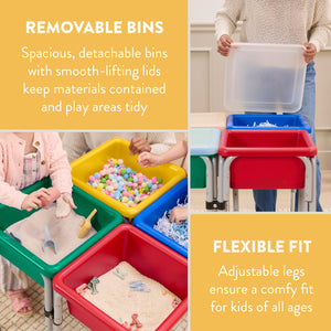 Adjustable Quad Sensory Tables with Lids