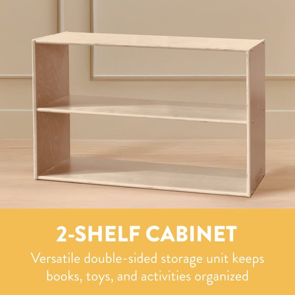 Sleekline 2-Shelf Double-Sided Storage Cabinet, 24" H
