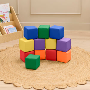 Mosaic Toddler Building Cubes, 12-Piece