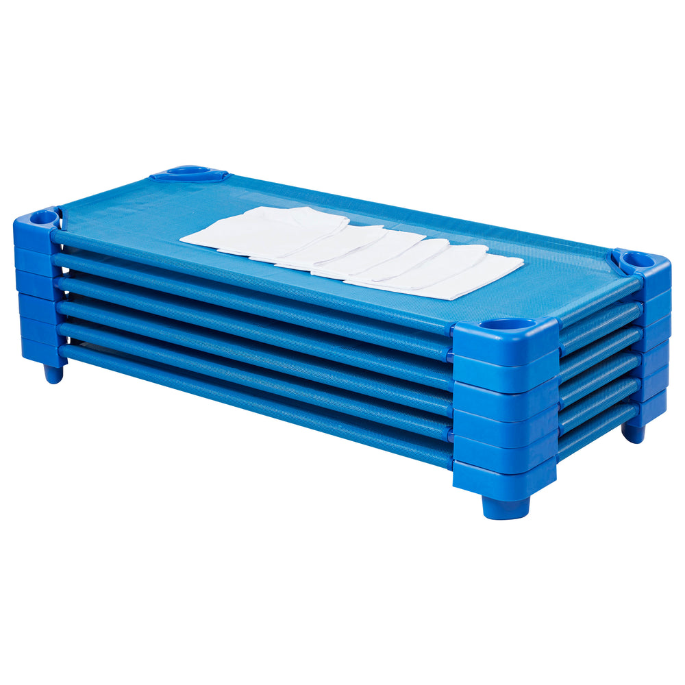 Sleepline Stackable Cot with Sheet, RTA, 6-Pack