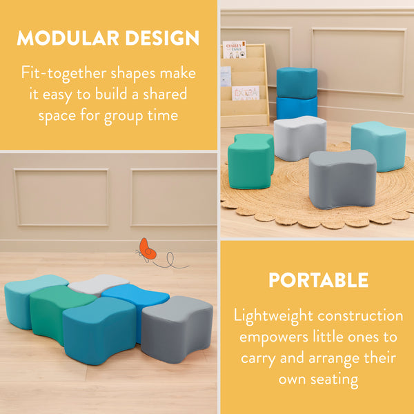 Butterfly Stools, 6-Piece