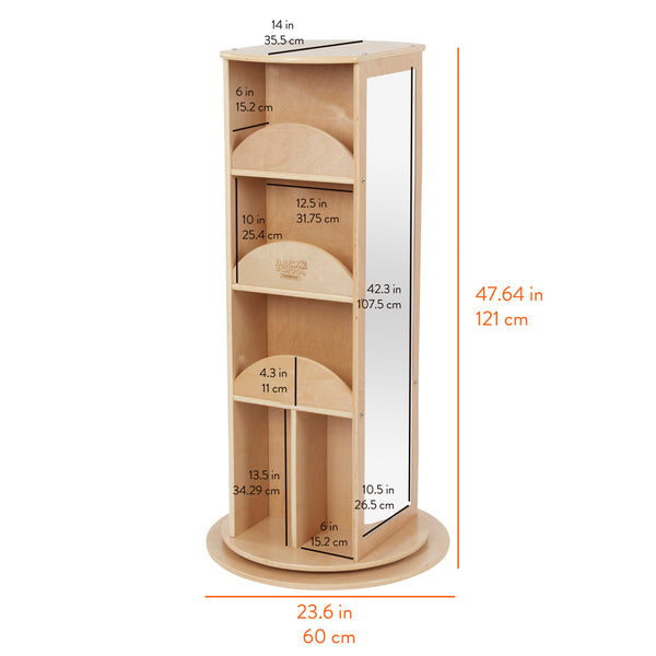 Rotating Dress-Up Organizer with Mirror