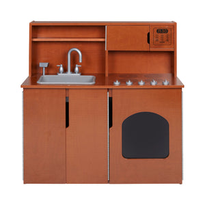 Chef's Station Kids Wooden Pretend Kitchen Playset