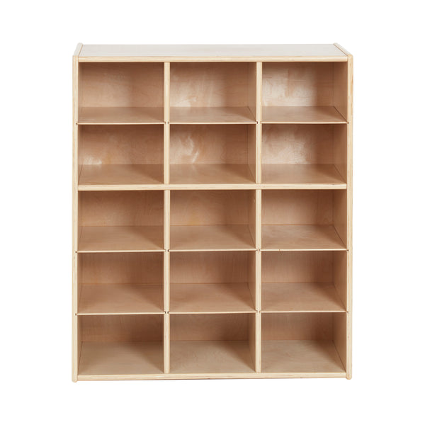 Sleekline 15-Compartment Cubby Storage Cabinet, 5x3