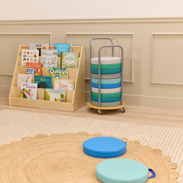Rolling Cart for 12 Floor Cushions