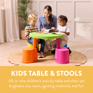 Swivel & Sit Table and Stools Set