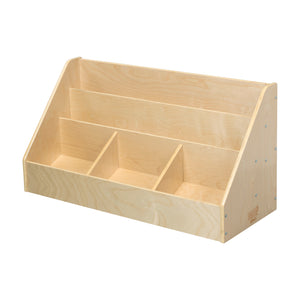 3-Tier Book Display with Storage Compartments