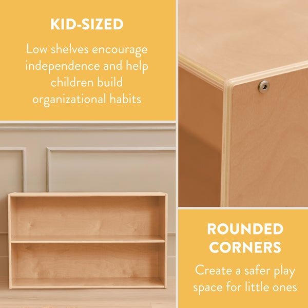 Sleekline 2-Shelf Storage Cabinet, 24" H