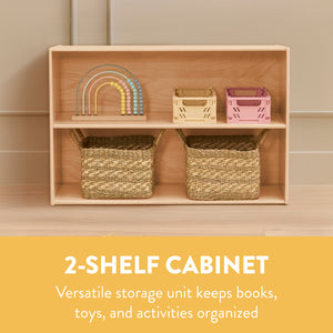 Sleekline 2-Shelf Storage Cabinet, 24" H