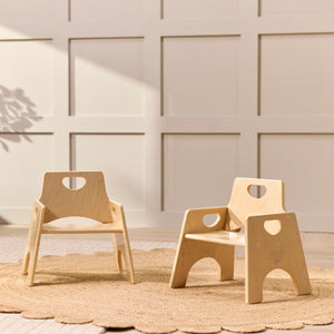 Wooden Toddler Chairs, 10", 2-Pack