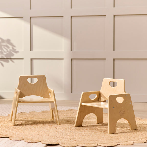 Wooden Toddler Chairs, 10", 2-Pack