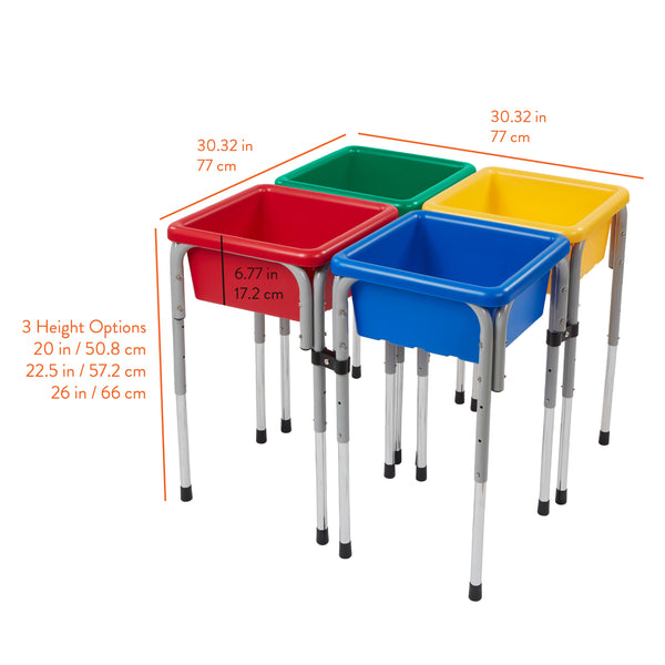 Quad Sensory Tables with Lids