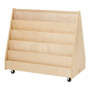 5-Tier Mobile Double-Sided Book Display