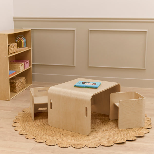 Bentwood Adaptable Kids Table and Chairs Set, 3-Piece