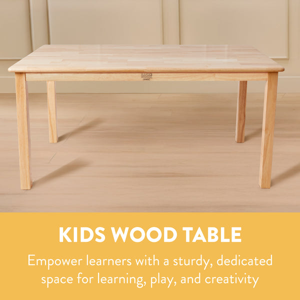 Kids Wood Table, Rectangle,  30in x 48in
