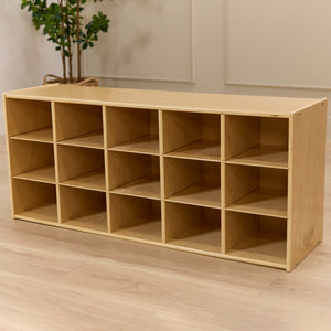 Sleekline 15-Compartment Cubby Storage Cabinet, 3x5