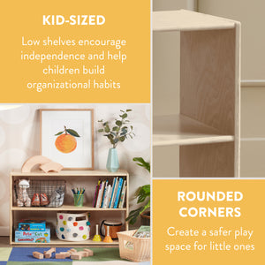 Sleekline 2-Shelf Double-Sided Storage Cabinet, 24" H