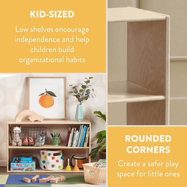 Sleekline 2-Shelf Double-Sided Storage Cabinet, 24" H