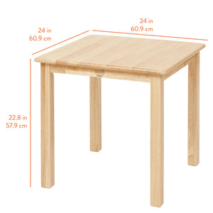 Wooden Activity Table and 12in Chairs, 3-Piece