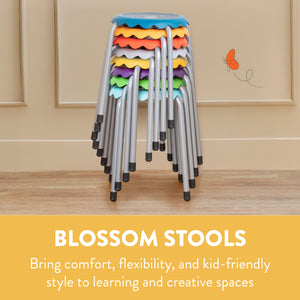Blossom Stackable Stools, 8-Piece