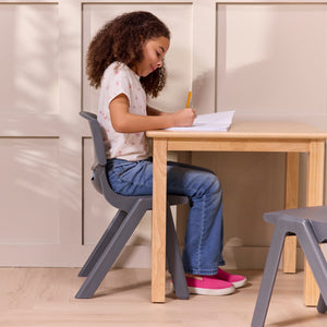 Stackable School Chairs, 14in Seat Height, 4-Pack