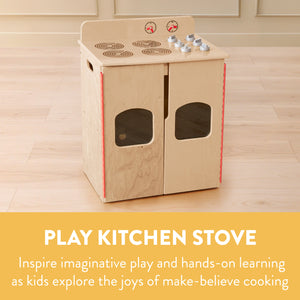 Chef's Station Kids Wooden Pretend Kitchen Stove