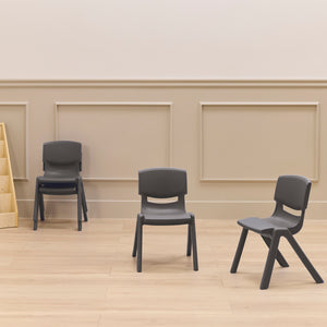 Stackable School Chairs, 12", 4-Pack