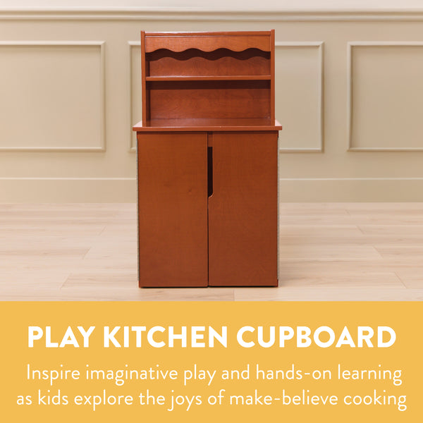 Chef's Station Kids Wooden Pretend Kitchen Cupboard