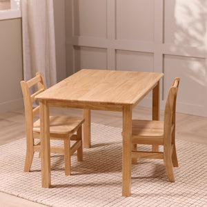 Wooden Activity Table and 12in Chairs, 3-Piece