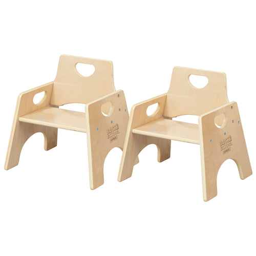 Wooden Toddler Chairs, 8", 2-Pack