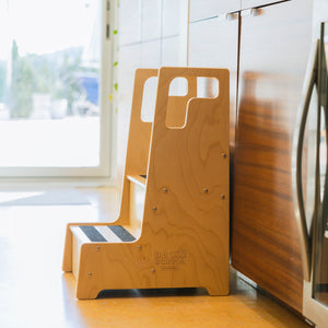 Wooden Step Stool with Handles