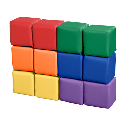 Mosaic Toddler Foam Building Blocks, 12-Piece