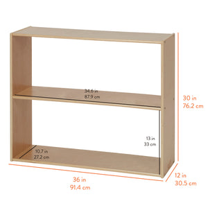Sleekline 2-Shelf Double-Sided Storage Cabinet, 30" H