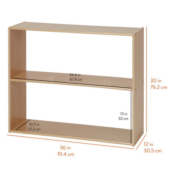 Sleekline 2-Shelf Double-Sided Storage Cabinet, 30" H