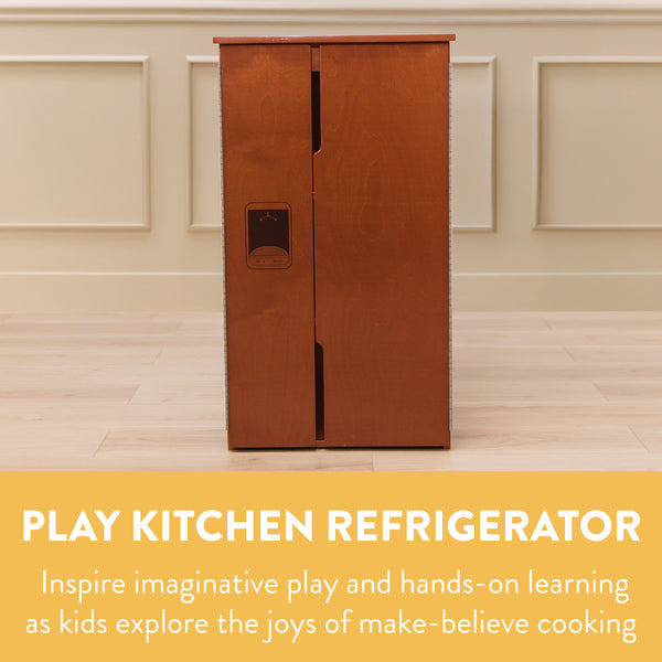 Chef's Station Kids Wooden Pretend Kitchen Refrigerator